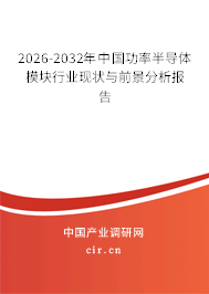 2026-2032年中國(guó)功率半導(dǎo)體模塊行業(yè)現(xiàn)狀與前景分析報(bào)告