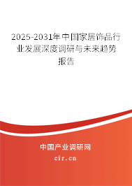 2025-2031年中國家居飾品行業(yè)發(fā)展深度調(diào)研與未來趨勢報(bào)告