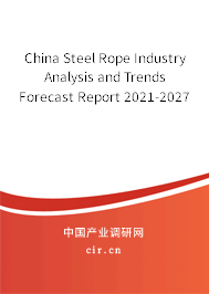 China Steel Rope Industry Analysis and Trends Forecast Report 2021-2027