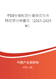 中國倉儲租賃行業(yè)研究與市場前景分析報告（2023-2029年）