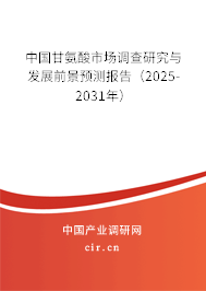 中國甘氨酸市場調(diào)查研究與發(fā)展前景預(yù)測報告（2025-2031年）