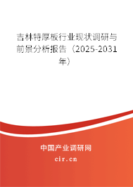 吉林特厚板行業(yè)現(xiàn)狀調(diào)研與前景分析報告（2025-2031年）