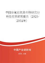 中國全氟烷氧基市場研究分析及前景趨勢報(bào)告（2025-2031年）