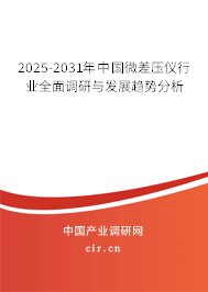 2025-2031年中國微差壓儀行業(yè)全面調(diào)研與發(fā)展趨勢分析