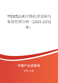 中國成品刷市場現(xiàn)狀調(diào)研與發(fā)展前景分析（2026-2032年）