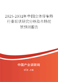 2025-2031年中國立體停車場行業(yè)現(xiàn)狀研究分析及市場前景預(yù)測報告
