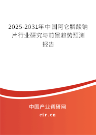 2025-2031年中國(guó)阿侖膦酸鈉片行業(yè)研究與前景趨勢(shì)預(yù)測(cè)報(bào)告