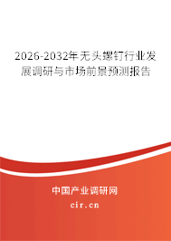 2026-2032年無頭螺釘行業(yè)發(fā)展調(diào)研與市場前景預(yù)測報(bào)告