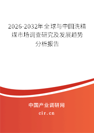 2026-2032年全球與中國(guó)洗精煤市場(chǎng)調(diào)查研究及發(fā)展趨勢(shì)分析報(bào)告