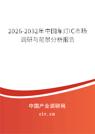 2026-2032年中國車燈IC市場調(diào)研與前景分析報告