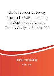 Global Border Gateway Protocol（BGP） Industry In-Depth Research and Trends Analysis Report 2021-2027