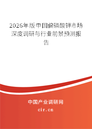 2026年版中國偏磷酸鉀市場深度調(diào)研與行業(yè)前景預(yù)測報告