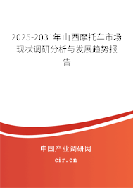 2025-2031年山西摩托車市場現(xiàn)狀調(diào)研分析與發(fā)展趨勢報告