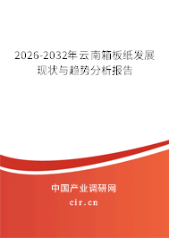 2026-2032年云南箱板紙發(fā)展現(xiàn)狀與趨勢分析報告
