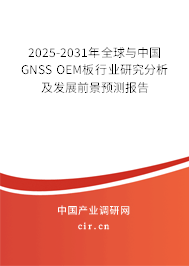 2025-2031年全球與中國(guó)GNSS OEM板行業(yè)研究分析及發(fā)展前景預(yù)測(cè)報(bào)告